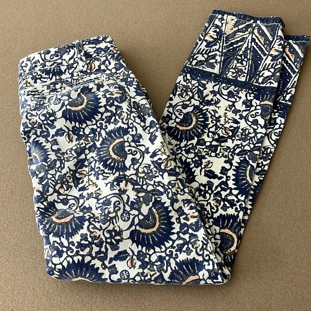 TORY‎ BURCH IZZY PRINTED CROPPED SKINNY JEANS WOMEN'S SIZE 25